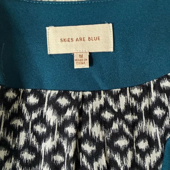 Skies Are Blue Teal Open Blazer with Ruched Sleeves - Picture 2 of 4